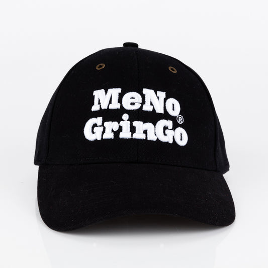 Black curved peak cap. 100% Cotton.