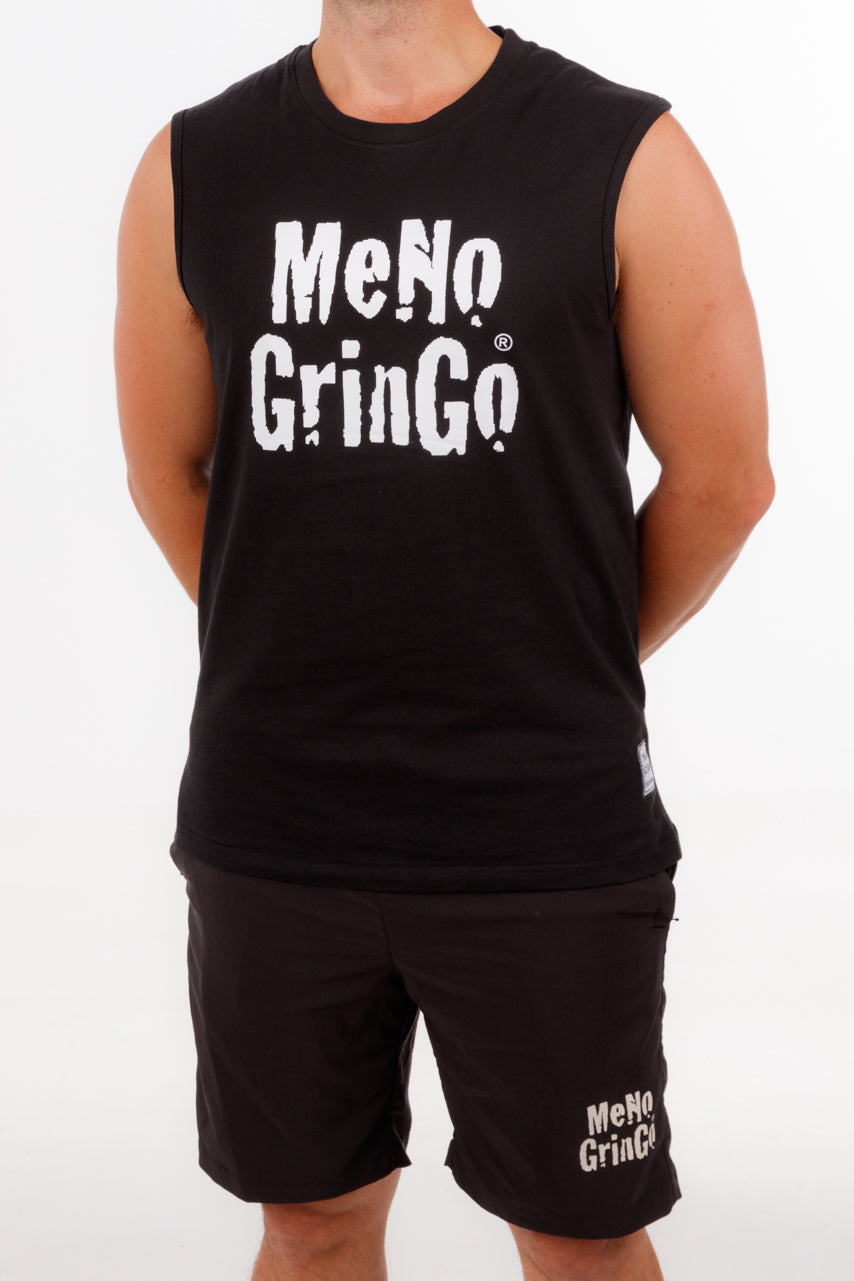 Black Sleeveless T-Shirt