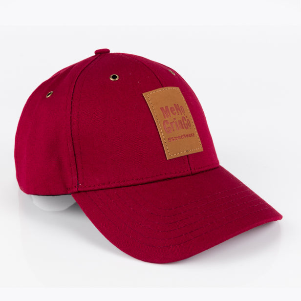 Burgundy curved peak cap - Classic range. 100% cotton.