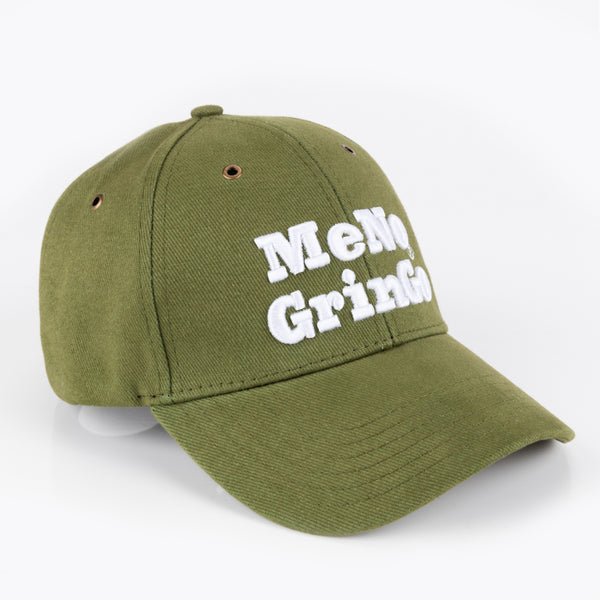 Khaki Green curved peak cap. 100% Cotton.